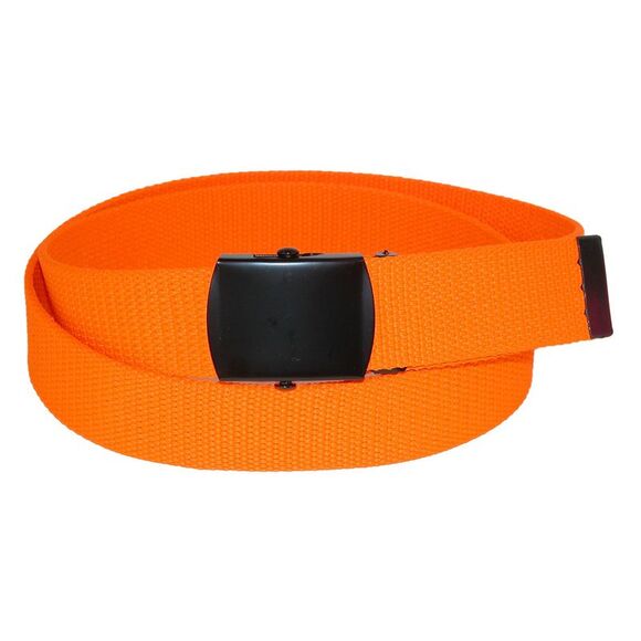 CTM Plus Size Adjustable 1.25 Inch Wide Neon Fabric Web Belt - Picture 1 of 2